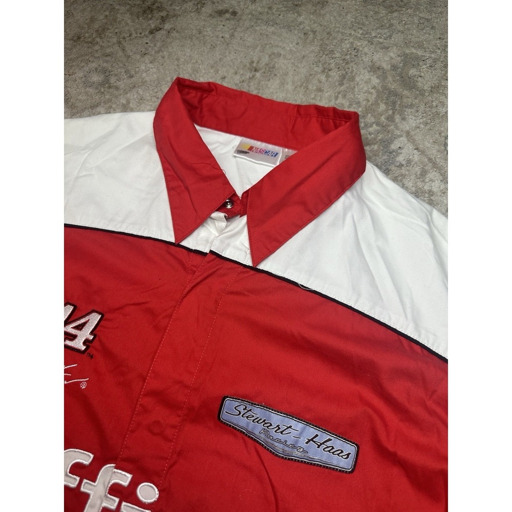 Nascar Tony Stewart Old Spice JH Design Mens  XXL Crew Snap Button Shirt Sleeve